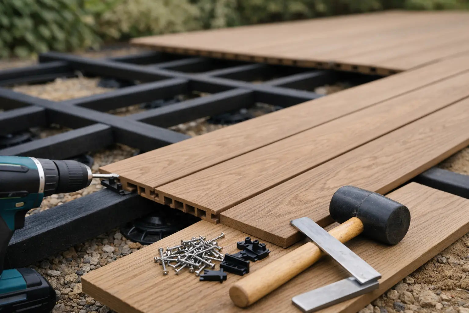 Vlonderplanken leggen op onderbalken in 7 stappen